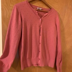 LOFT Cardigan, peachy pink, size small